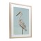 Stupell Industries Coastal Heron Muted Blue Framed Print Under Glass, design by Julie DeRice